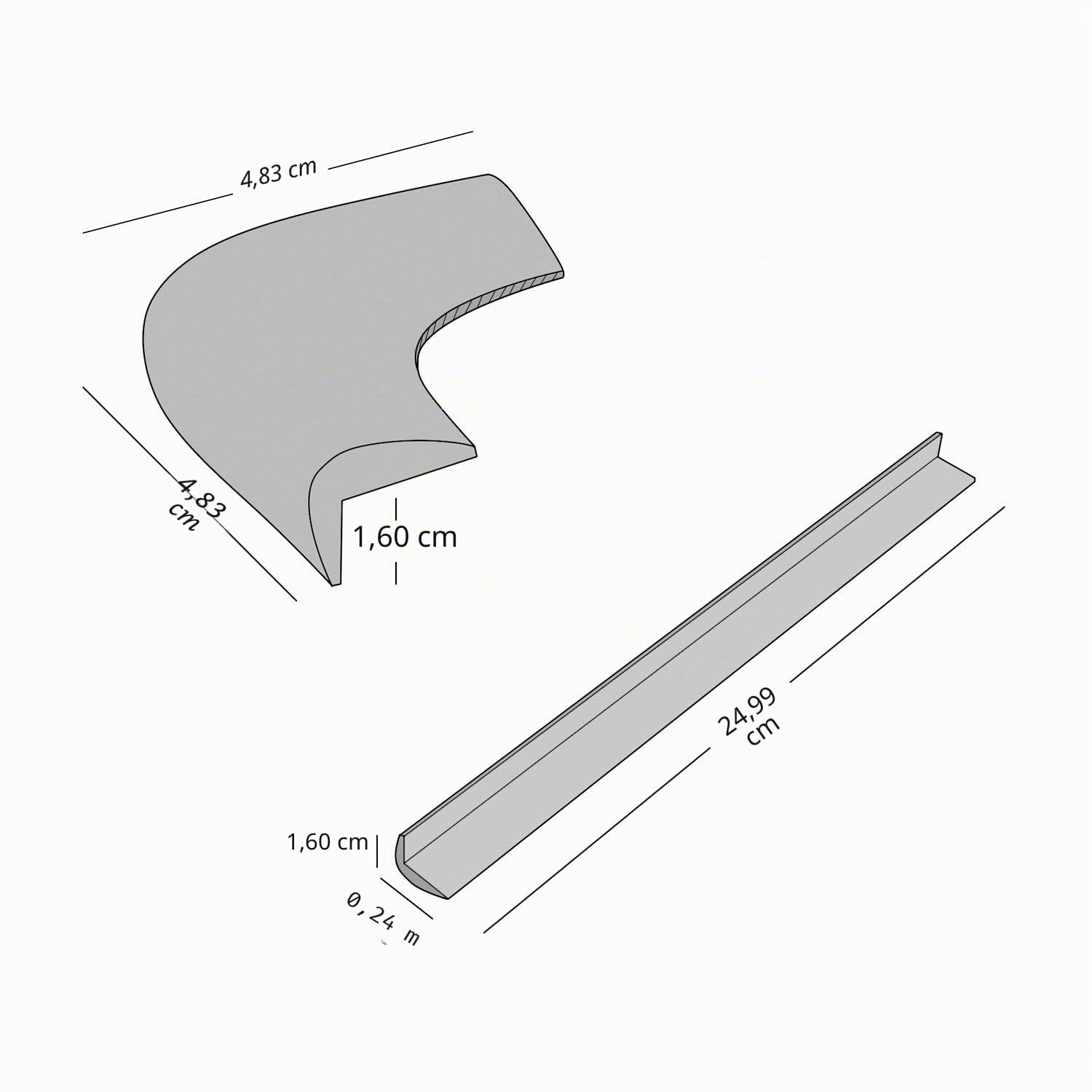 LONGFITE Protectores de Bordes y Esquinas, Paquete de 8 Unidades de 0.5 pies, Protectores de Esquina de Silicona de Grado alimenticio a Prueba de bebés (Gris)