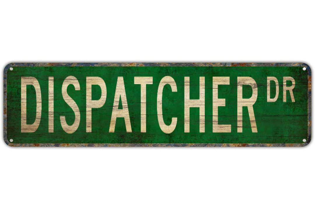 DISPATCHER DR Vintage Tin Signs Art Plaque Aluminum for Bedroom Kitchen Garden Wall Bar Club Coffee Hanging Home Decor 4x16 Inch
