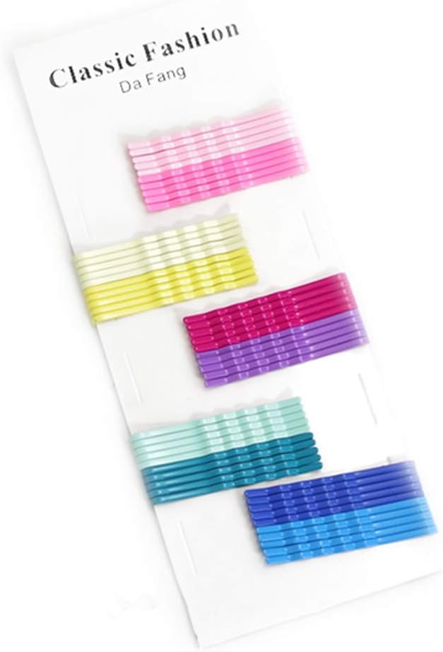 Card of 50 Rainbow candy color clip hairpin Bobby Pins Long Hair Pins Bun Pins Hair Grips