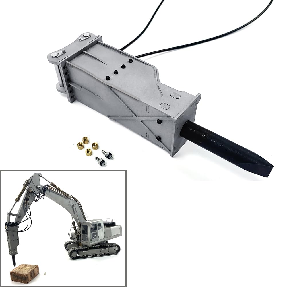 LESU Marteau en métal pour 1/14 hydraulique RC excavatrice AC360 ET26L ET30H pièces de pelle non peinte
