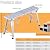 WFCXBQR Foldable Scaffold Work Platform Scaffolding Ladder Multipurpose Adjustable Height Portable Scaffolding Equipment with Non-Slip Feet for Painting Car Washing Cleaning Maximum Bearing 600lbs