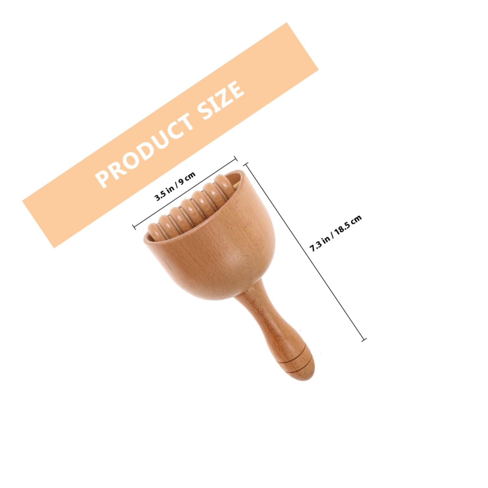 Masajeador de Espalda Manual de Madera, 2 Piezas, Diseño de Copa | Herramienta de Masaje Corporal, Rodillo Manual, para Ejercicio y Fisioterapia, Ayuda a Aflojar la Tensión