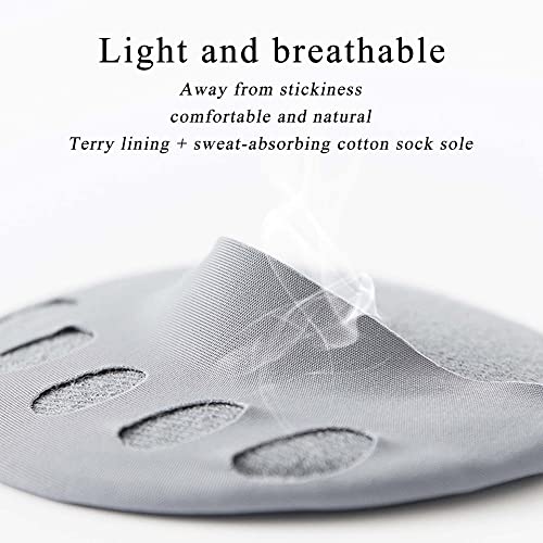 Image of Honeycomb Fabric Forefoot Pads Breathable Soft Ball of Foot Cushion Pads, Invisible Women's Half Liner Socks Mat for Flats High Heels (5Paris(2beige-2gray-white))