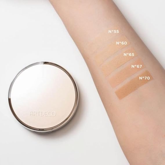 ARTDECO Hydra Mineral Compact Foundation - fresh beige N70 - Hydrating loose powder compact for a soft matte finish - good coverage without a mask-like effect - refillable - makeup - 0.35 Oz