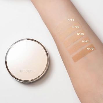 ARTDECO Hydra Mineral Compact Foundation - fresh beige N70 - Hydrating loose powder compact for a soft matte finish - good coverage without a mask-like effect - refillable - makeup - 0.35 Oz