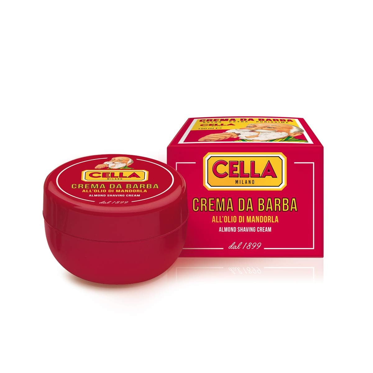 Cella Milano Classic Italian Almond Shaving Cream – Premium Tallow-Based Wet Shave Cream/Soap for Men – Rich Moisturizing Lather – A favorite of European Barbershops for 125 Years (5.2 oz / 150g) Cella Milano Classic Italian Almond Shaving Cream – Premium Tallow-Based Wet Shave Cream/Soap for Men – Rich Moisturizing Lather – A favorite of European Barbershops for 125 Years (5.2 oz / 150g)