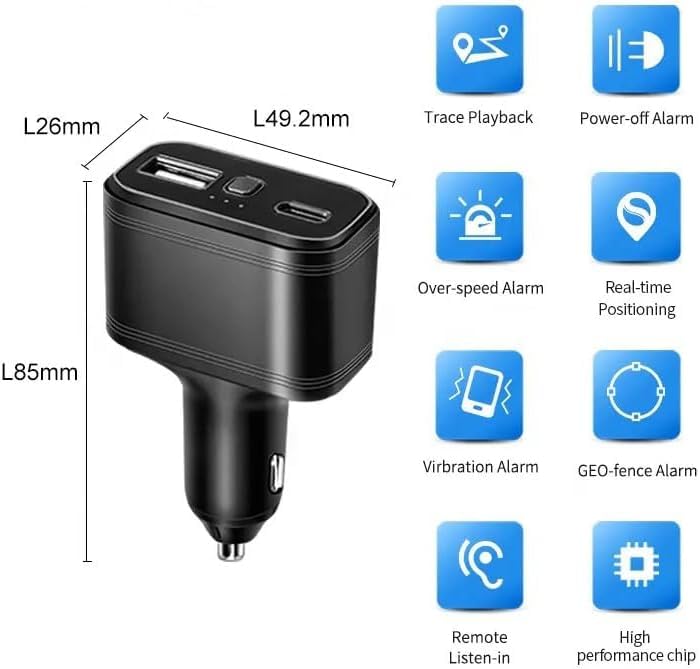 Tracker GPS 4G LTE Per Auto - Localizzatore Senza Abbonamento Con Doppia USB E Pulsante SOS - Foto 4