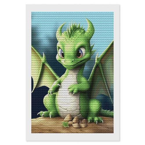 Kit d'art diamant pour adultes, idée cadeau créative sur le thème des dragons