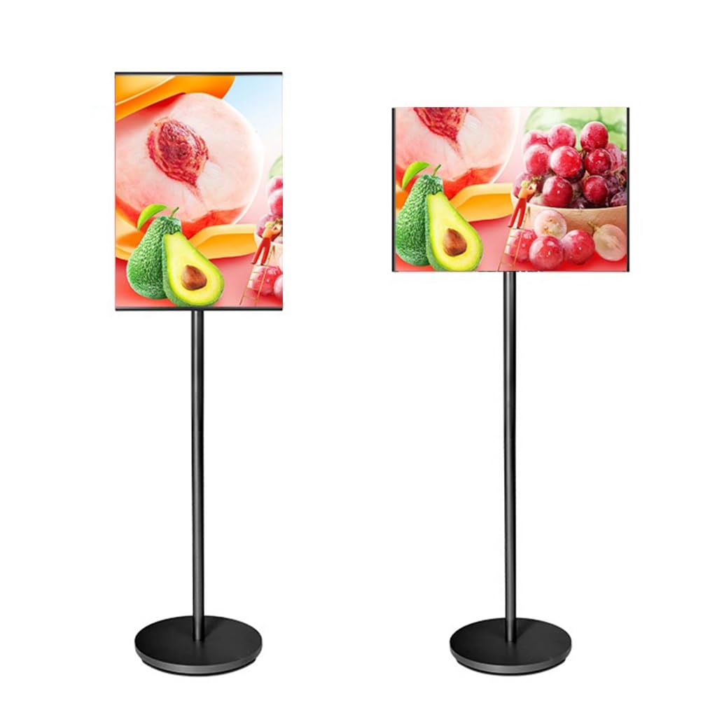 Señalización comercial para tiendas con soporte de suelo negro A3