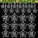 Vercraft 48 Pcs Christian Christmas Ornament Bulk Hanging Religious Bible Verse Acrylic Ornament Nativity Scene Tree Decor Inspirational Church Gift Christian Party Favors for Xmas Tree Holiday
