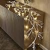 Birchlitland birch garland lights 6ft 48 led battery operated lighted twig vine with timer for christmas fireplace decoration indoor outdoor use  urban country home decor
