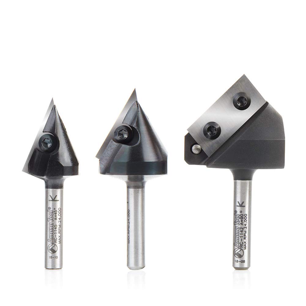 Amana Tool - 3Pc CNC 3D Signmaking 1/2" Shk (AMS-157), Industrial Grade — Amazon image 2
