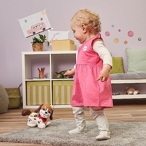 VTech Baby Spazier-Hündchen – Interaktiver Spielzeughund mit Musik und Schnur zum Hinterherziehen – Für Kinder von 12-36 Monaten