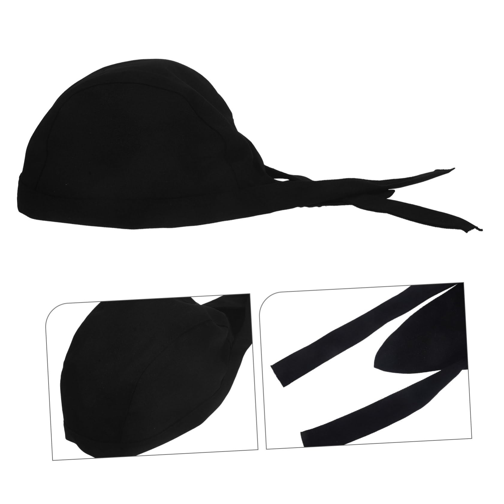 Veemoon Cappelli da Chef in Cotone Nero, 6 Pezzi, per Cucina e Ristorante | Design Semplice e Classico, per Chef e Personale di Sala, Uso in Pub e Bakery