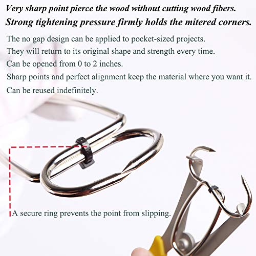 image for Feiyang Miter Spring Pliers and 16 Miter Clamps use for Wood Trim,Mold