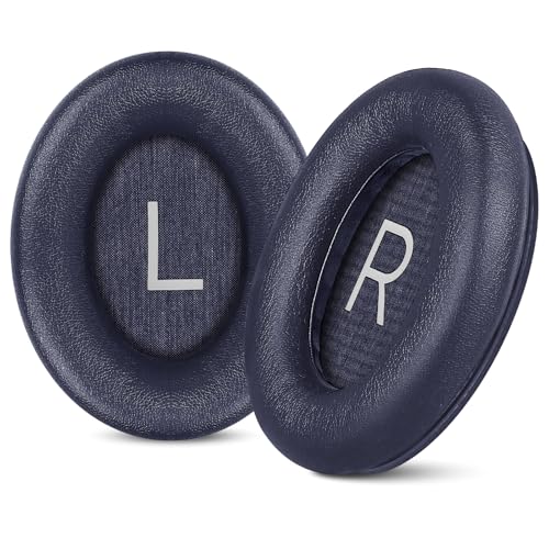Image of Aurivor Replacement Ear Pads for Bose QuietComfort 45 35 ii (QC45 QC35) Headphones, Earpads Cushions for QC SE SC & New Quiet Comfort (Deep Bass), with Softer Foam & Protein Leather (Midnight Blue)