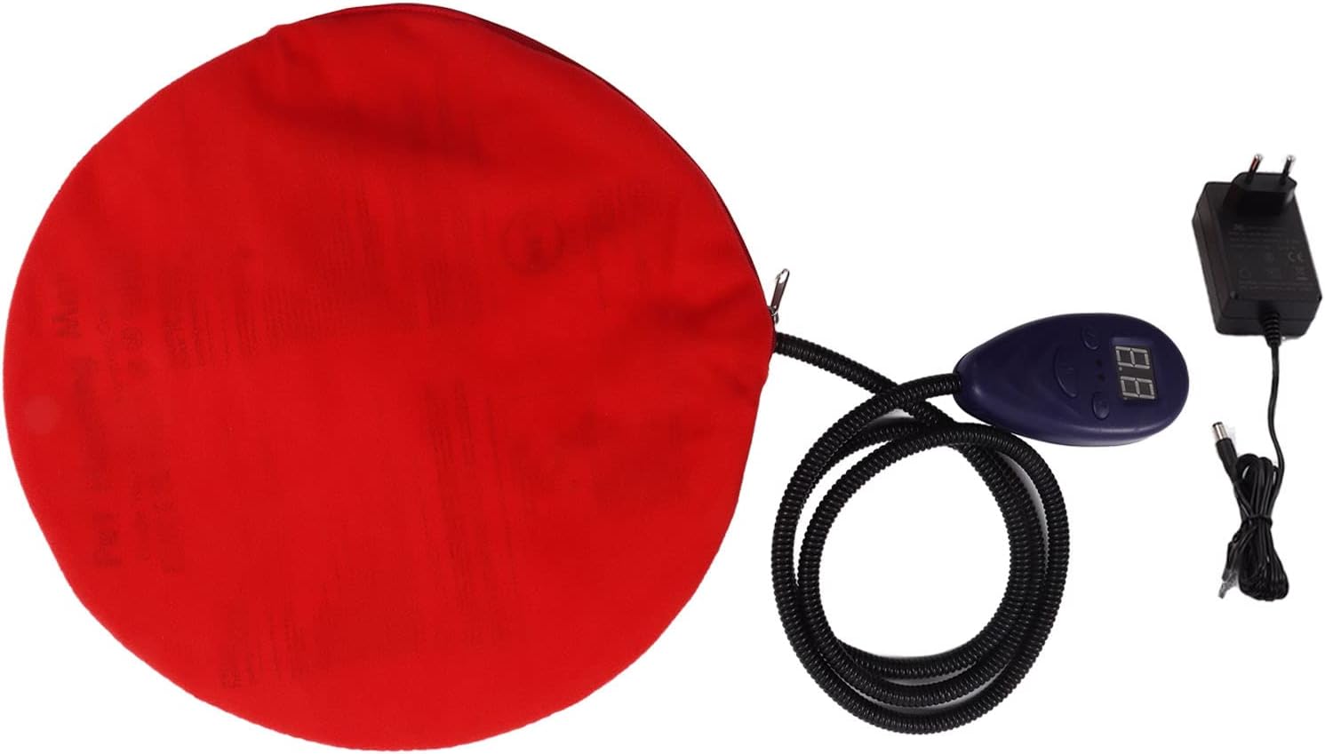 TITA-DONG Pet Heating Pad, Waterproof Electric Heating Pet Bed with 7 Level Temperature, Extra Warm Thermal Pet Heated Warming Mat for Puppy Cat Dog Pet (Round 30cm / 11.8in)