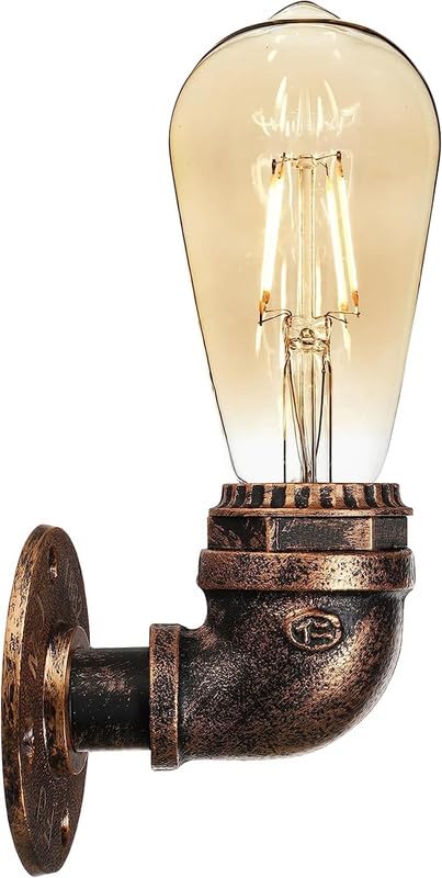 LEDSone E27 Vintage Industrial Retro Antique Wall Mounted sconces Metal Water Pipe Wall Light Holder Steampunk Fixtures