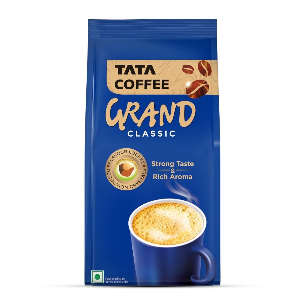 Classic Instant Coffee | Strong Taste & Rich Aroma | With Flavour Locked Decoction Crystals | 200g Pouch