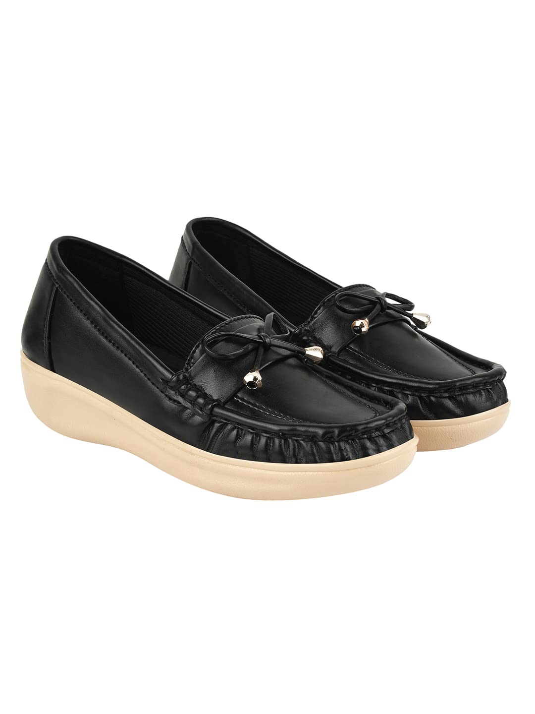 Shoetopia Upper Bow Detailed Black Slip-On Loafers for Women & Girls /UK6 (B0BYP7ZZTT) Amazon Price History, Amazon Price Tracker