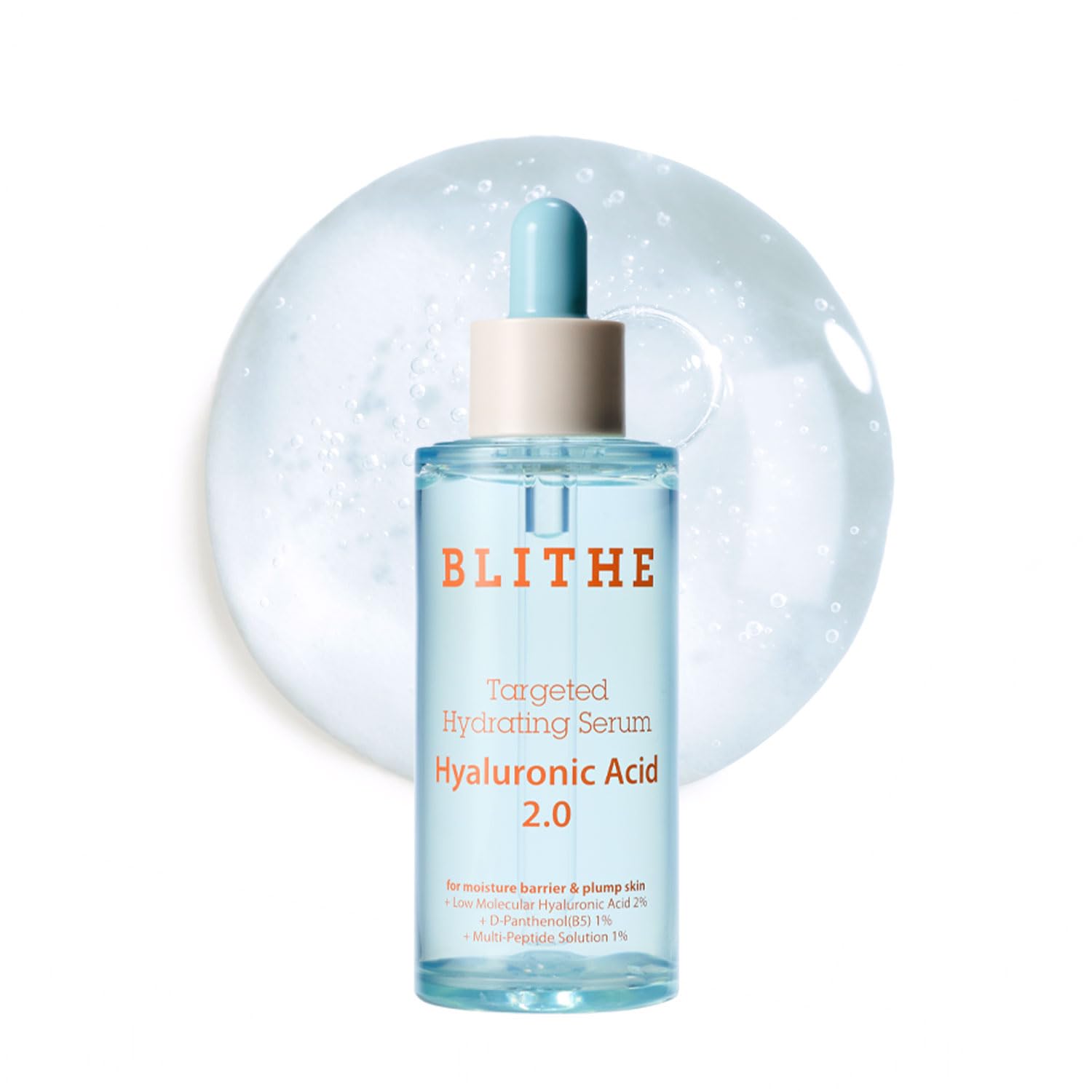BLITHE Targeted Hydrating Serum with Hyaluronic Acid 2.0 - Deep Moisture, Skin Barrier Protection, Anti-Ageing Light Serum, Niacinamide, Peptides, Cruelty-Free (50 ml)