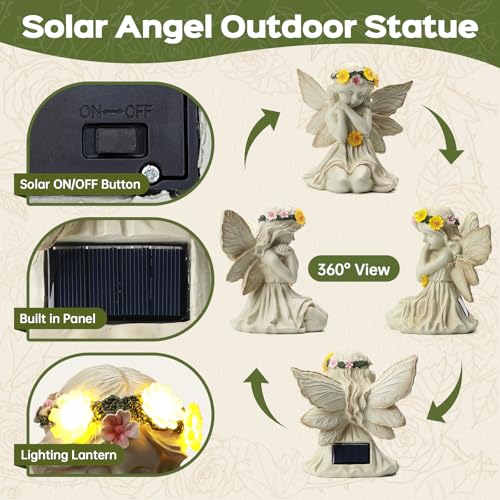 Solar Angel Garden Statue Outdoor Decor - image 7