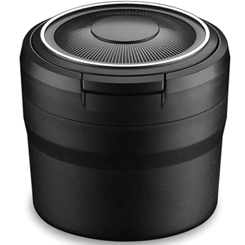 WENINETIES Car Ashtray for Opel Astra K/Schrägheck (Typ K ab Bj.08/2015) -, Ash Bucket Smoke Container Cigarette Ashtray holder Cup Lid Box Carpot Organizer Interior Accessories,Black