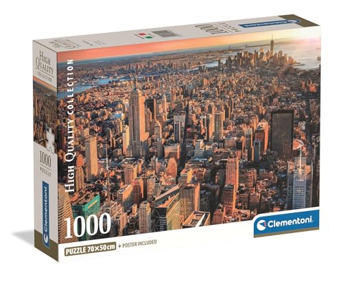 Clementoni - Puzzle Adulto 1000 Piezas Collection New York City Compact Box, 39944