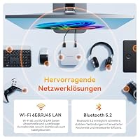 GEEKOM A6 Business Mini PC, mit AMD Ryzen 7 6800H, 16GB DDR5 512GB SSD | Agentic AI, Metallgehäuse, Mini Desktop PC für Homeoffice & Kreativität, Micro PC, USB4, 4K Quad Display – Ansicht 9