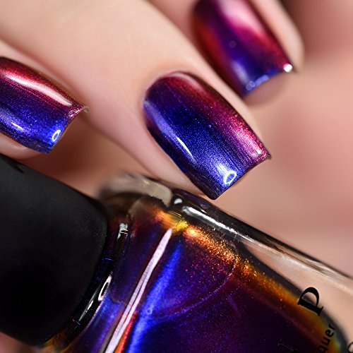 Image of ILNP Cygnus Loop - Blue, Purple, Orange, Yellow, Red, Green Ultra Chrome Color Shifting Nail Polish