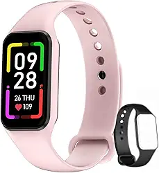 Relógio Inteligente, Smartwatches 1,47 Polegadas, Tela Colorida, 24 Modos Esportivos, Pedômetro, À Prova D'Água Rose-Unissex Smart Watch