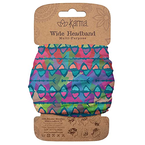 Karma Gifts Wide Headband, Rainbow Triangles