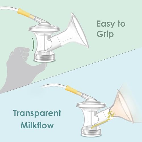 Miniatura 99 de Maymom MyFit Crater Series - Protector de pecho pequeño de 0.394 in con diseño de dos piezas compatible con piezas de bomba Medela; reemplazo de