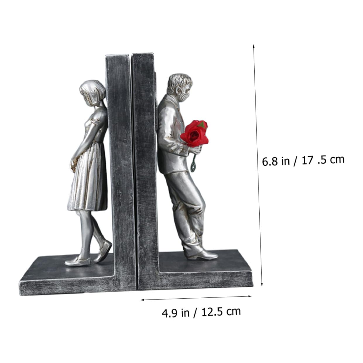 Toyvian Fermalibri da Scrivania in Resina per Coppie Set 2 Pezzi Decorativi per Libreria Porta Libri Elegante per Ufficio e Casa Accessorio Salvaspazio per Adulti e