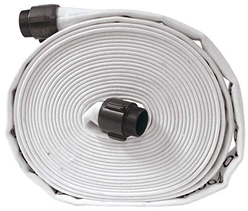 Dixon DM15-50RAT Synthetic Double Jacket Mill Hose Coupled R Aluminum MNPT XMNPT, 200 psi, 50' Length, 1.5