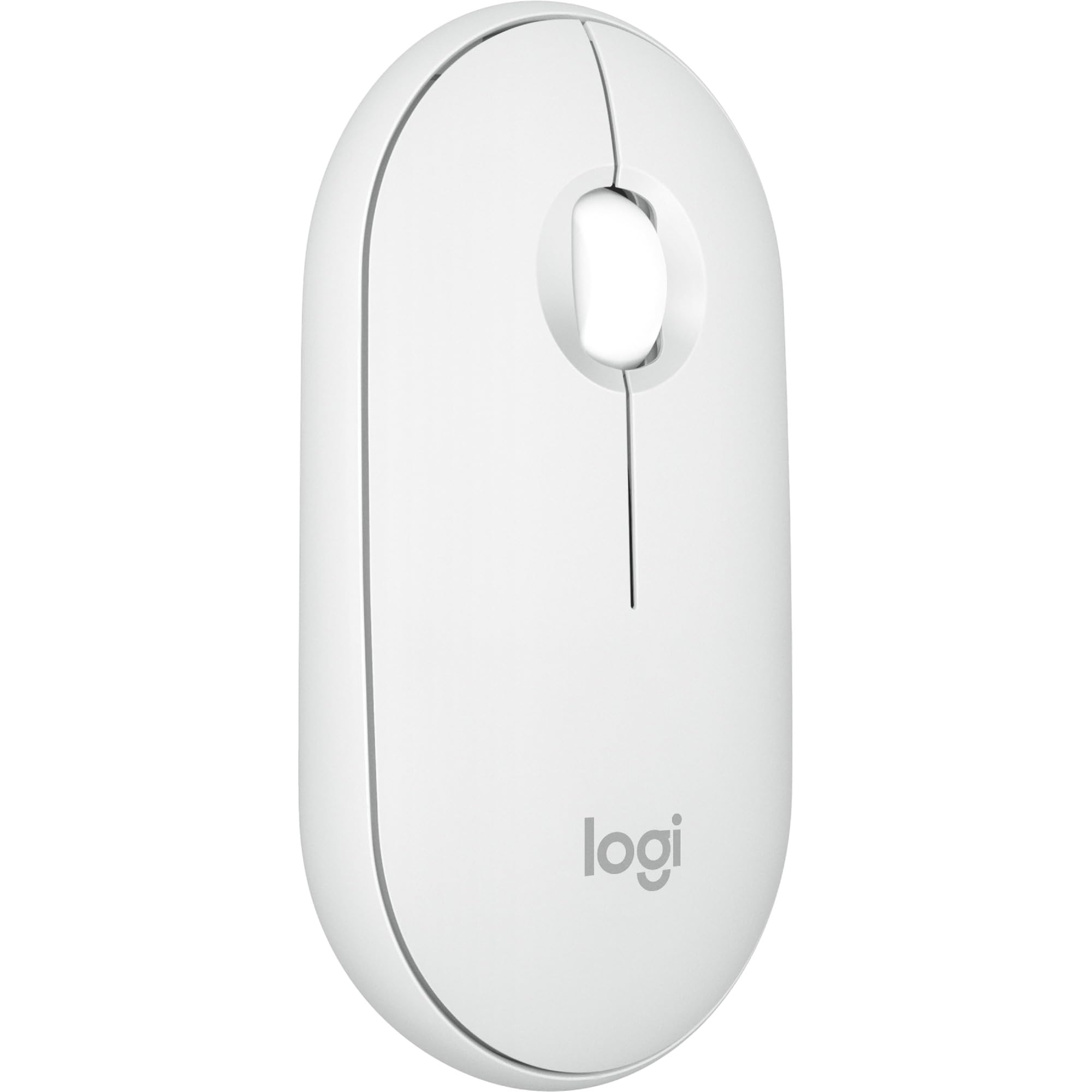 Logitech M350s Pebble Mouse 2 İnce Bluetooth Kablosuz Mouse, Taşınabilir, Hafif, Özelleştirilebilir Tuş, Sessiz Tıklama, Windows, macOS, iPadOS, Android, Chrome İşletim Sistemleri, Easy-Switch, Beyaz