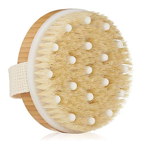 Body Brush for Wet,Round Dry Brushing Body Brush + Exfoliating Body Scrub Brush,Massages Muscles,Stimulates Lymphatic Drainage,Get Rid of Your Cellulite and Dry Skin,Improve Your Circulation