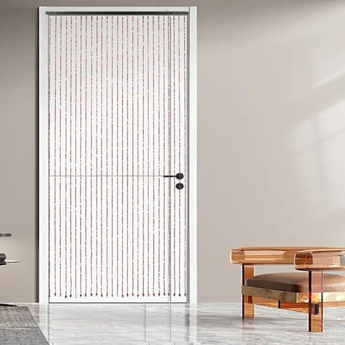 Miniatura 6 de Ousuwo Cortina De Hilos Brillantes Arcoíris Para Decoración De Puerta Y Fondo, Mosquitera Con Cuentas Brillantes Para Patio, Fiestas Y Fondos De Fotos, 91 Cm X 200 Cm