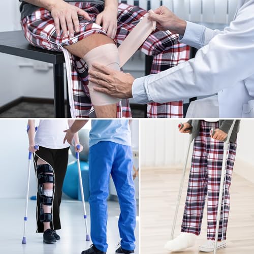 2 Pcs Post Surgery Tearaway Pants for Men Women Unisex 2 Side Zippers off Full Open Lightweight Sweatpants 7