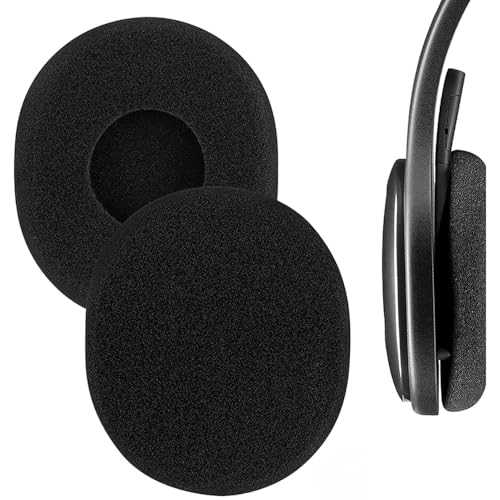 Image of Crysendo Replacement Ear Pads for Logitech H 800 Earpads, 2 Pair, Black | 2 pairs Protein Leather replacement headphone cushions for worn earpads; soft foam padding; easy-fit replacement design