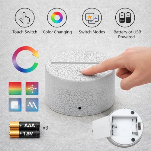 Lámpara LED Ilusión 3D con Control Remoto Moondrop miniatura 6