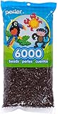 Perler Beads Fuse Beads for Crafts, 6000pcs, Dark Brown