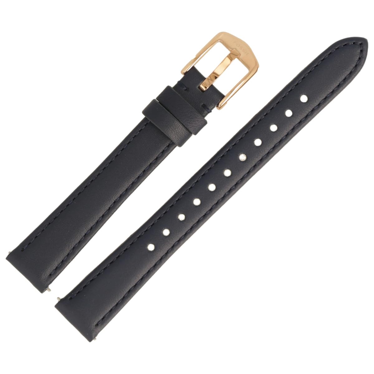 Fossil Uhrenarmband 14mm Leder Blau Gold - ES-3843 | LB-ES3843