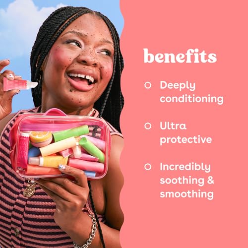Image of eos Limited Edition 24H Moisture Mini Super Balm, Amalfi Sunset - Hydrating, Moisturizing Lip Treatment, For Dry Lips, Travel Size, Shea Butter, Cruelty-Free, 0.169 fl oz, 3-Pack