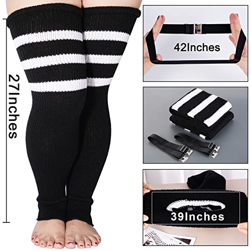 Plus Size Leg Warmers for Women, Long Knit Leg Warmers Over Knee Thigh High Sock2