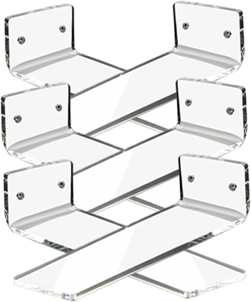 Holibanna 6pcs Floating Shoe Shelves Wall Mounted Acrylic Storage Racks for Sneakers Basketball Shoes and Athletic Footwear Display Modern Organizer for Entryway and Bedroom
