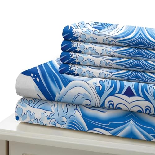 Parure de lit japonaise 200x200 microfibre impression 3D luxe