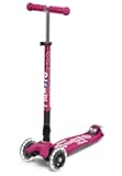 Micro Kickboard - Maxi Deluxe Foldable LED - Three Wheeled, Lean-to-Steer, Fold-to-Carry Swiss-Designed Micro Scooter for Kids with Motion-Activated Light-Up Wheels for Ages 5-12