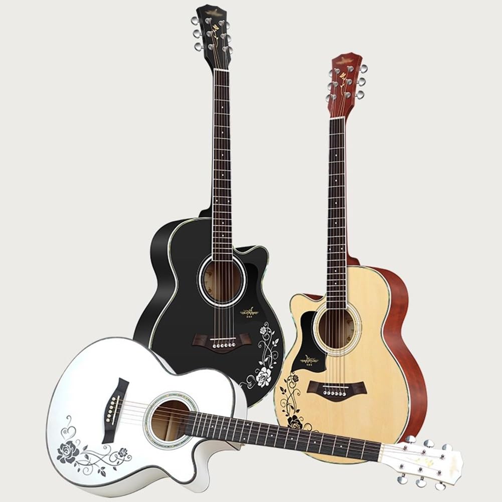 Akustikgitarre für Anfänger, mit Cutaway-Design, Gigbag, Gurt, Kapodaster, Saiten und Plektren für Erwachsene zum Lernen und Üben