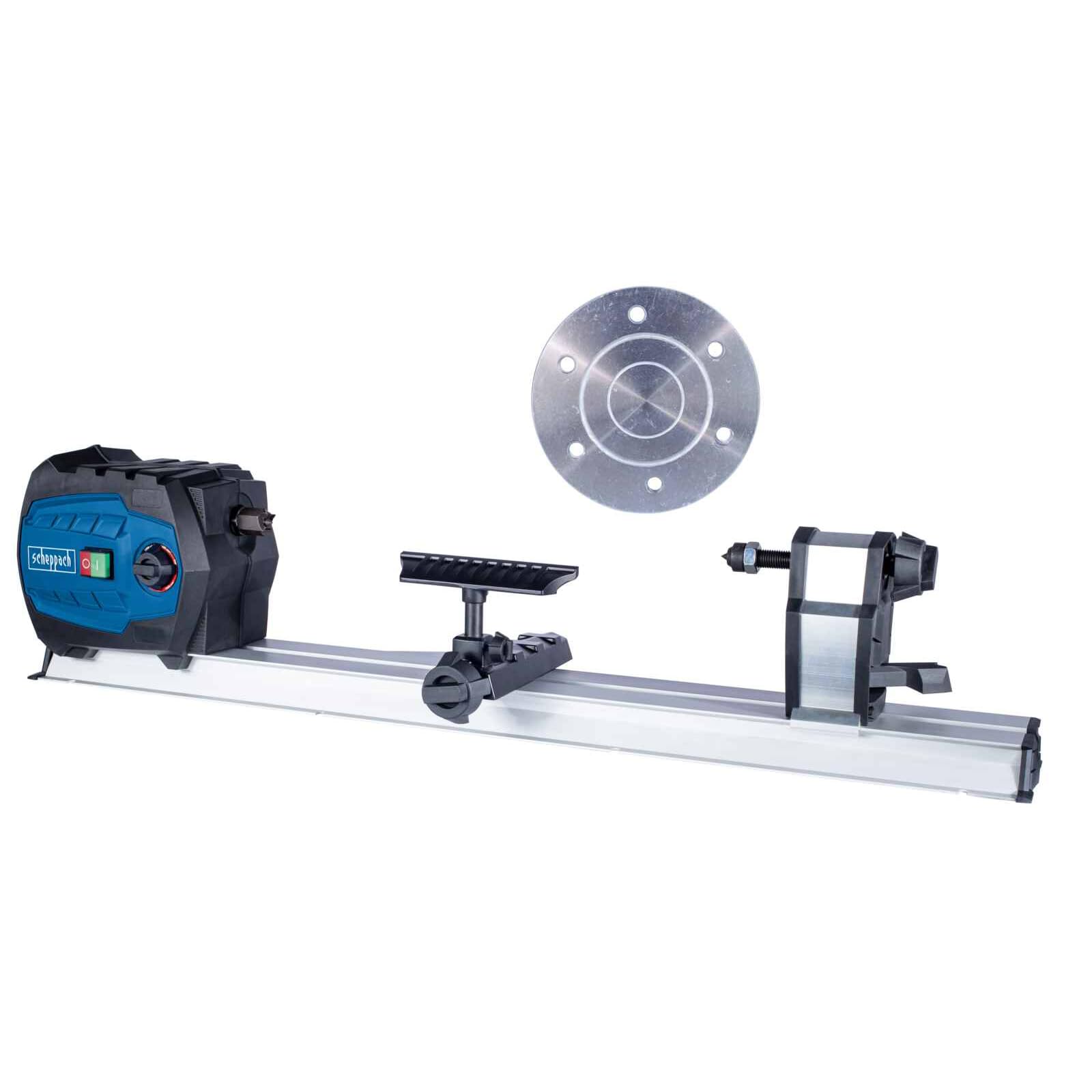 Scheppach Tour à Bois DM600VARIO | 550W | Vitesse réglable | Vitesse variable de 800 à 3000 min-​1 | Poupée fixe avec filetage M18 | Pièce à usiner max. 60 x 25cm | Support et maintien